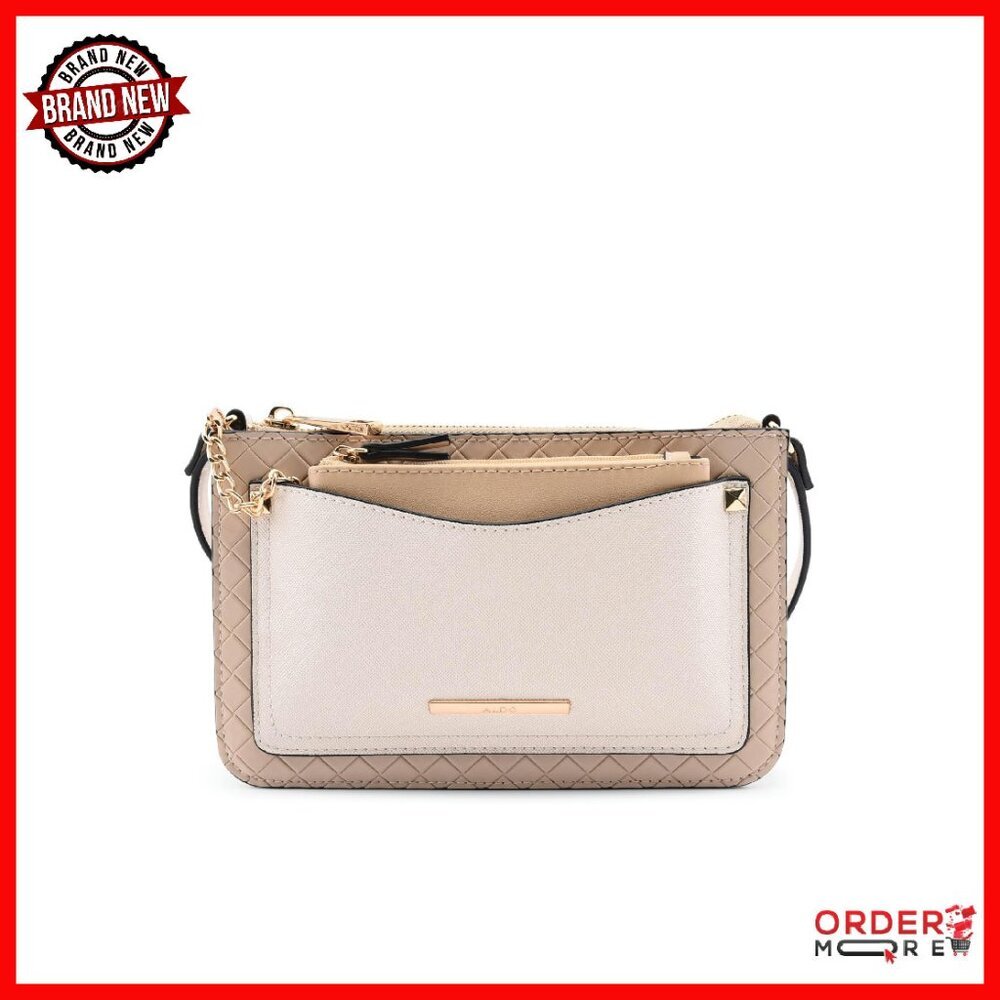 Small Crossbody Shoulder Bag With 3 Compartments, 9x6.6 Inches